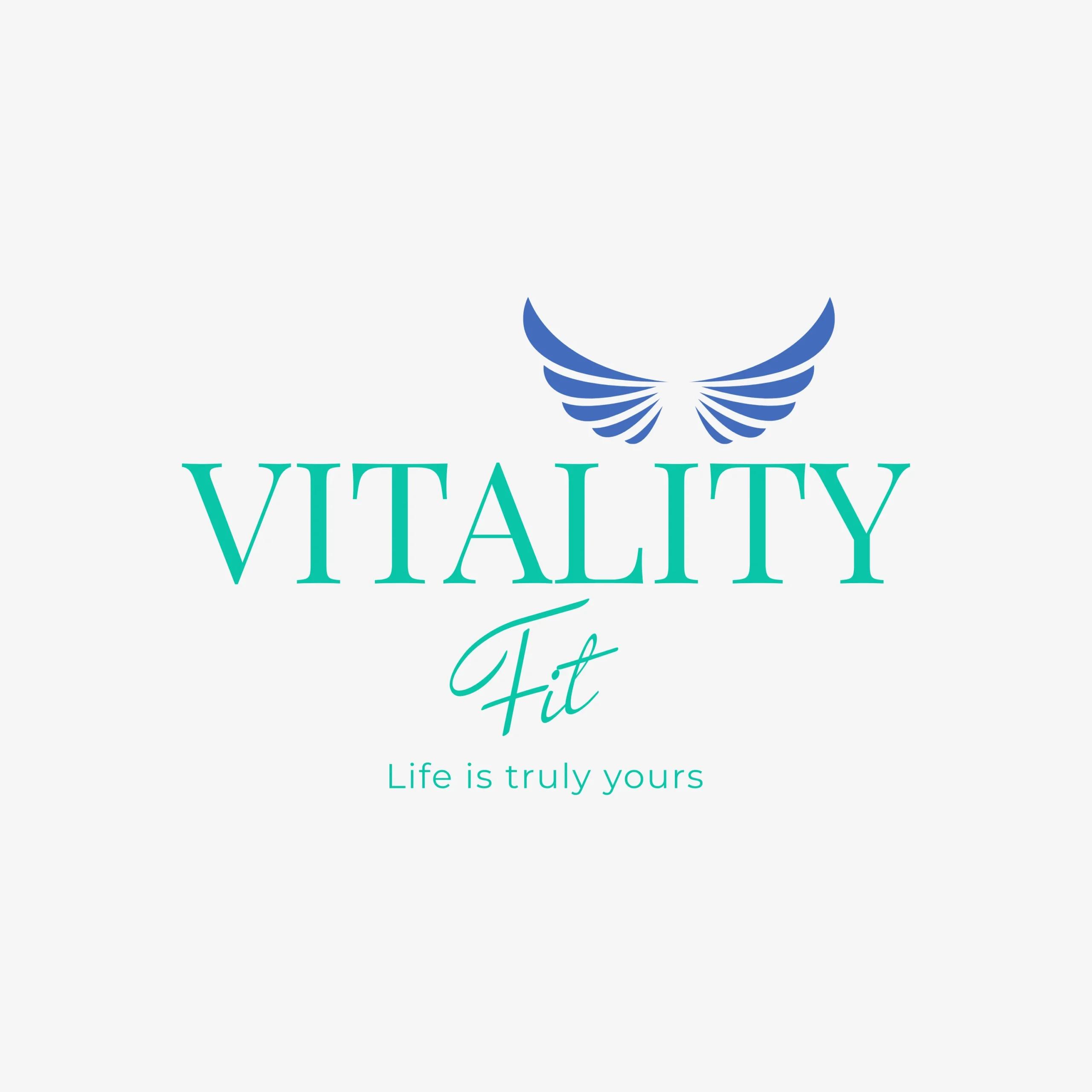 A logo image of 'Vitality Fit' which represents a life coach who supports cancer survivors