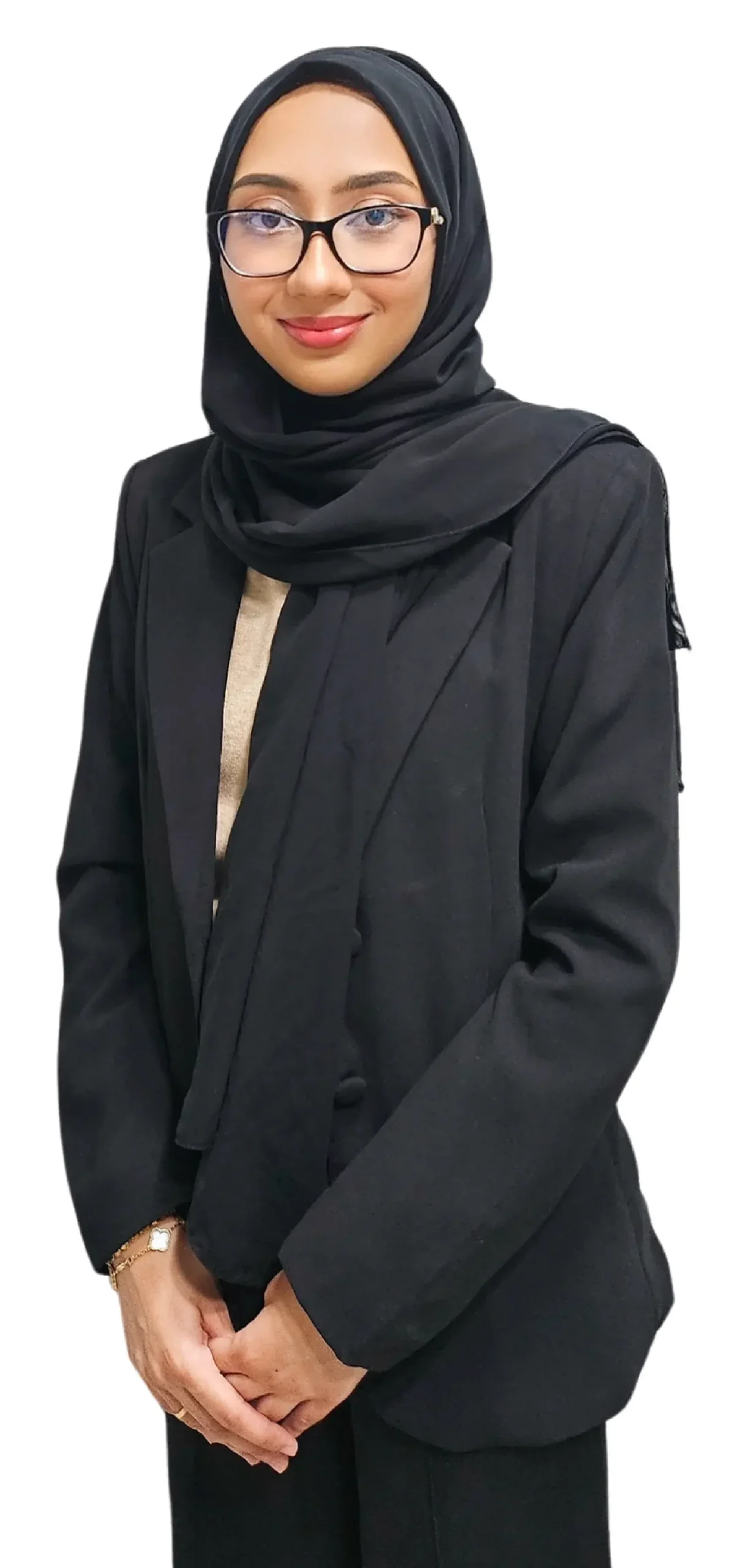 staff member working at TPTC, standing posing for a professional picture wearing a professional outfit.