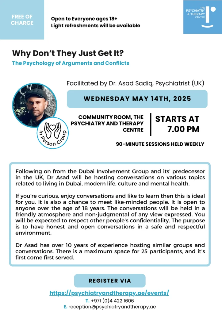 A flyer explaining the details of the event- Topic of discussion surrounds mental health