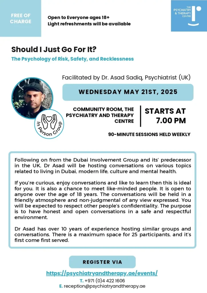 A flyer explaining the details of the event- Topic of discussion surrounds mental health