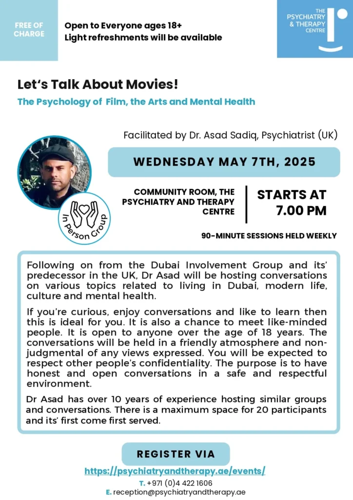 A flyer explaining the details of the event- Topic of discussion surrounds mental health